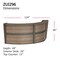 Linea Italia Curved Reception Desk with Counter, 2 Units, 124 inW x 49 inD, N. Walnut ZUI296 - alternate 3